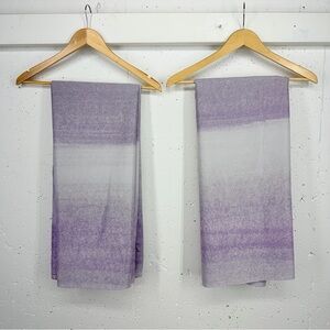 Society6 Set of 2 Purple and Gray Blackout Curtains 50 x 82”